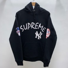Supreme x New York Yankess 15ssHooded Sweatshirt blacker