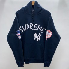 Supreme x New York Yankess 15ssHooded Sweatshirt dark blue