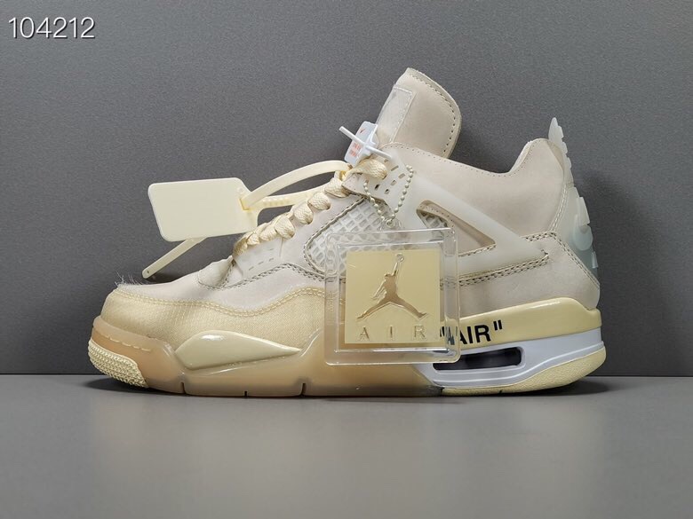 OG AJ4 Off-White x Air Jordan 4 CreamSail OW CV9388-100