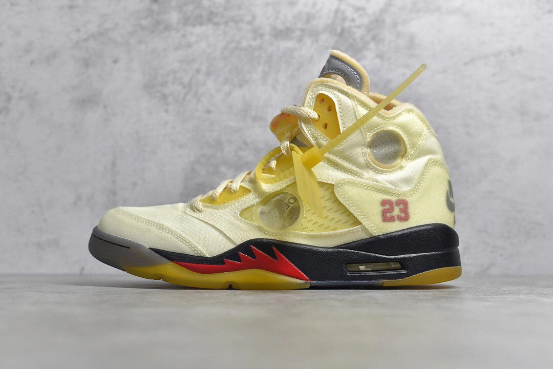 PK OW X AJ5   Off-white x Air Jordan Retro 5 SP DH8575-100