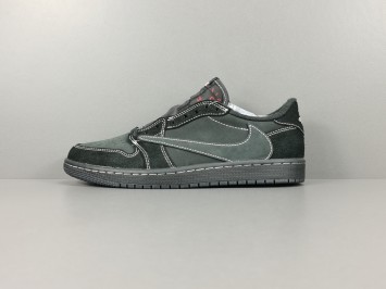DG Travis Scott X Air Jordan 1 Low  OG ＂BlackPhantom＂ DM7866-001