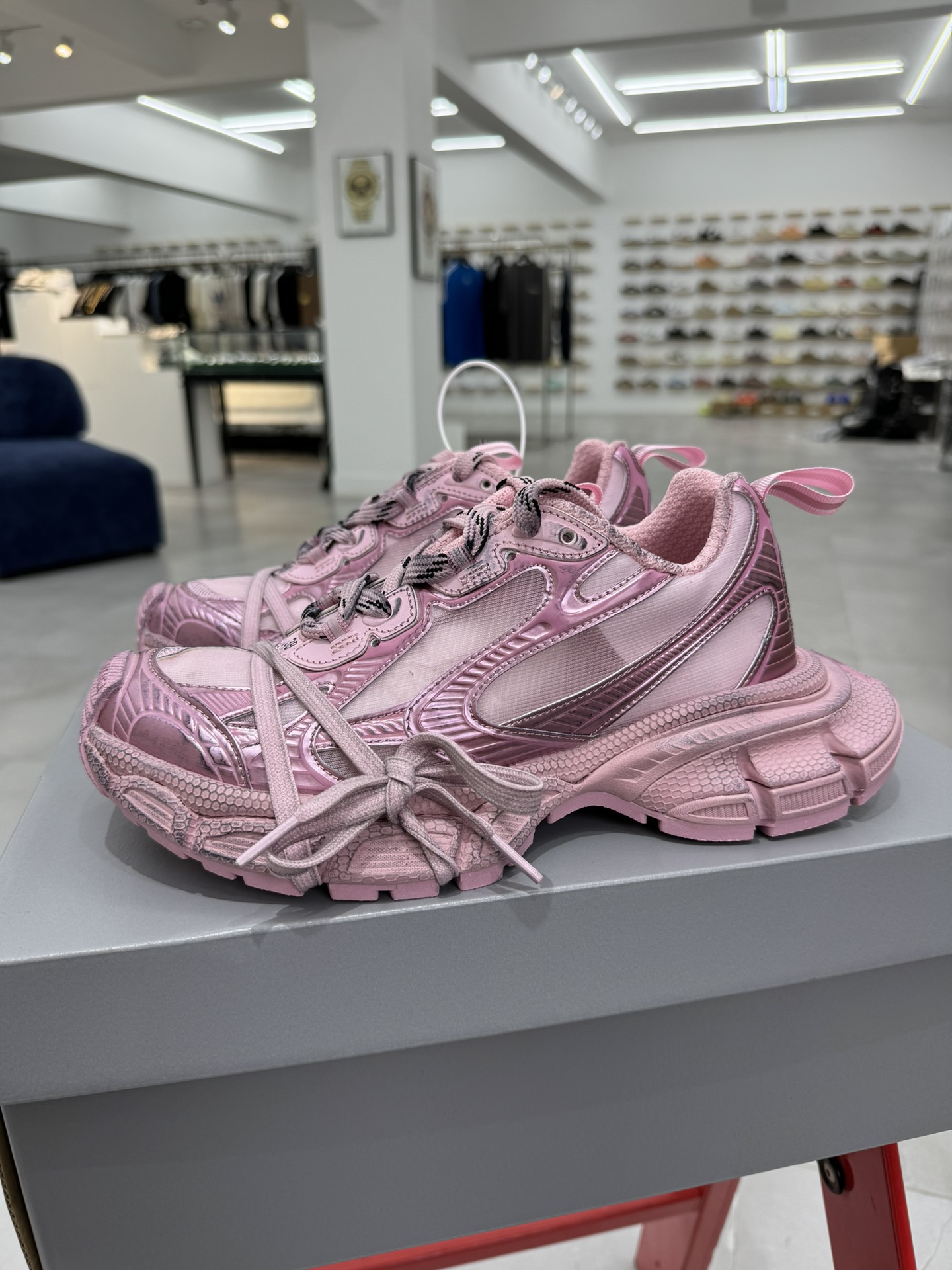 VG (W) 발렌시아가 3XL 썸머 메쉬 스니커즈 라이트 핑크 734731WTRMH5000