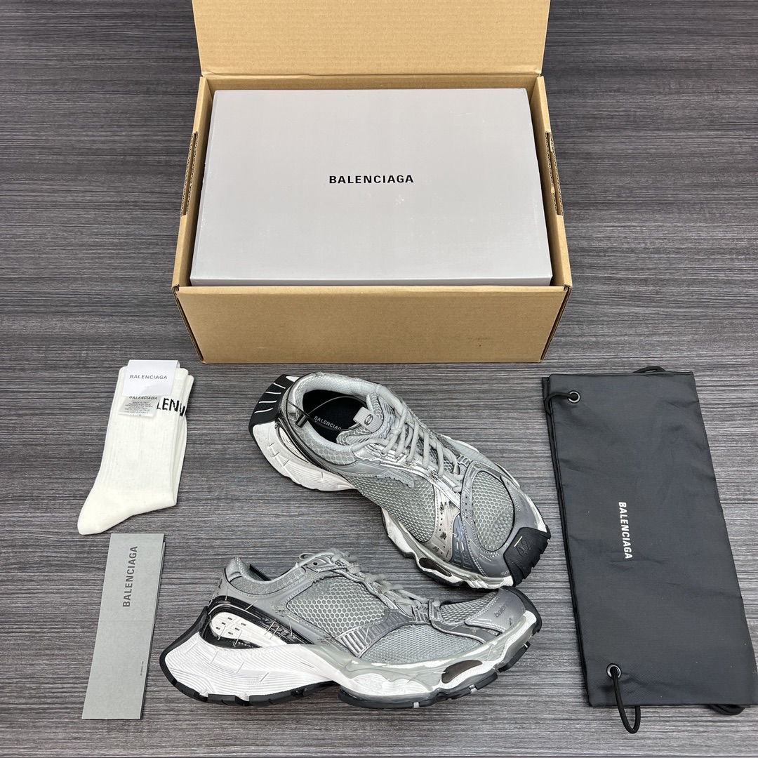 순원 발렌시아가 스테이플러 스니커즈 실버 그레이 803681W3ST41100