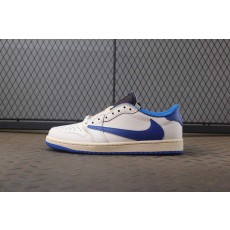 PK 조던 1 x 트래비스 스캇 x 프라그먼트 레트로 로우 OG SP 세일 밀리터리 블루 DM7866-104