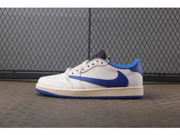 PK 조던 1 x 트래비스 스캇 x 프라그먼트 레트로 로우 OG SP 세일 밀리터리 블루 DM7866-104